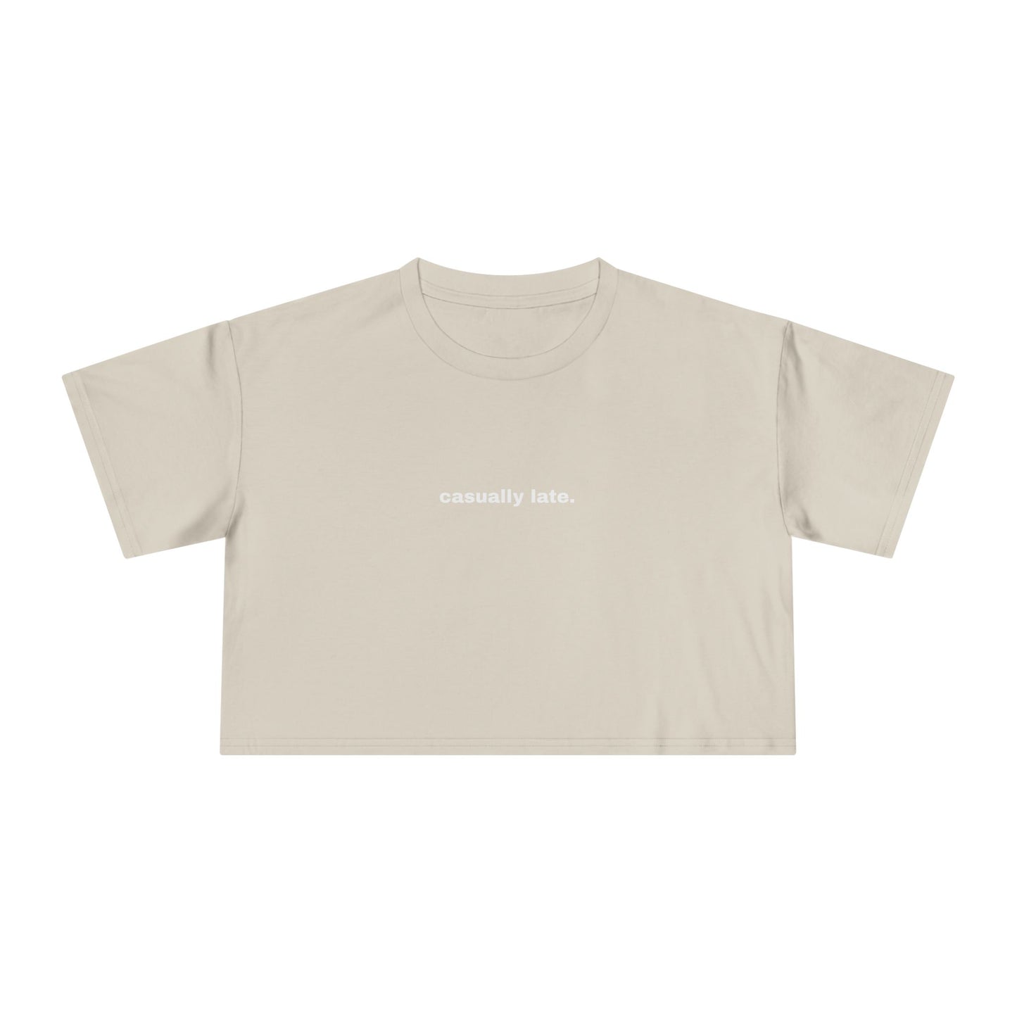 House Music Made Me Late Crop Tee