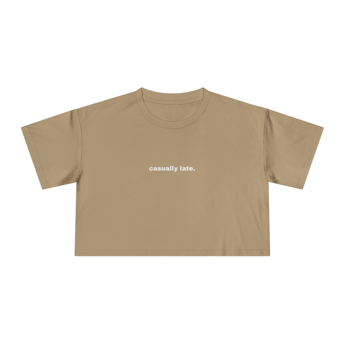 House Music Made Me Late Crop Tee
