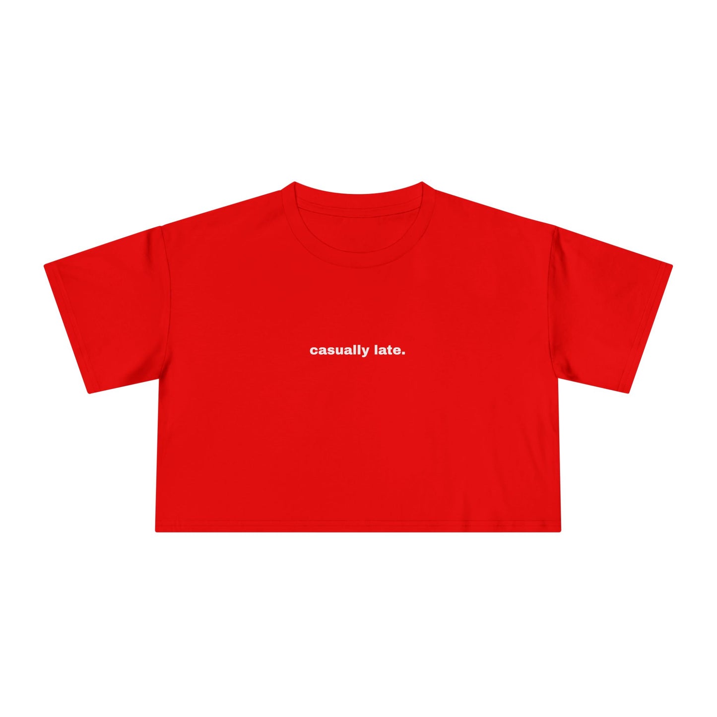 House Music Made Me Late Crop Tee
