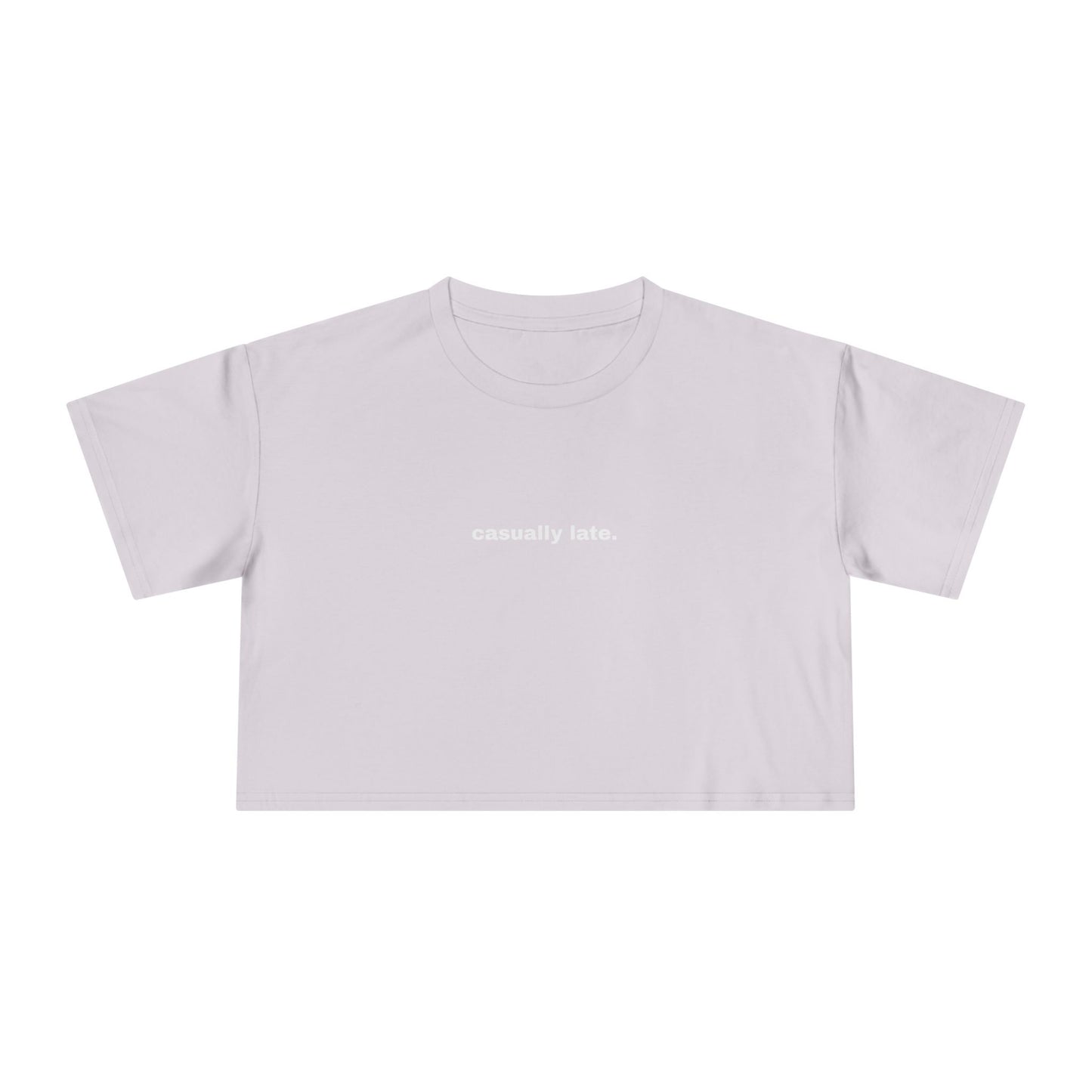 House Music Made Me Late Crop Tee